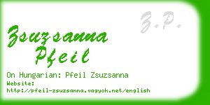 zsuzsanna pfeil business card